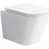 Mereo WC závesné kapotované, Smart Flush RIMLESS, 490x340x350, keramické, vr. sedátka CSS118S