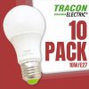 Tracon electric LED žiarovka E27 10W neutrálna biela 10ks balenie LED žiarovka E27 10W neutrálna 10ks balenie