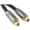 PremiumCord Optický audio kabel Toslink, OD:7mm, Gold-metal design + Nylon 1m (kjtos7-1)