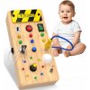 DREVENÁ MANIPULAČNÁ TABUĽA Montessori Elektrika VYPÍNAČ SVETLA LED