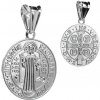 Argento Strieborný prívesok medaila sv. Benedikta 85013