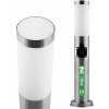Vonkajšie záhradné svietidlo E27 INOX PIPE 65cm s 230V zásuvkou Lilium Lumiled