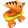Auto naťahovací dinosaurus 12 cm oranžové