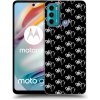 Picasee silikónový čierny obal pre Motorola Moto G60 - Separ - White On Black