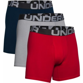 Under Armour UA Charged Cotton 6IN 3Pack červené