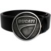 TXR Kožený opasok Ducati 100 cm (Moto opasok s prackou Ducati, vyrobený z hovädzej lícovej kože, zaručujúce dlhú životnosť.)