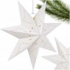 Dekoratívna hviezda Home Styling Collection papierová 45 cm biela