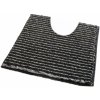 ROUTNER Kúpeľňová predložka PESCINA Antracit 10607 - Antracit / 50 x 50 cm WC s výkrojom 10607