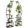 VEVOR Stojan na rastliny, 7-poschodový, 166,5 cm, s 2 LED lampami na pestovanie