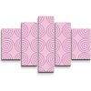 Sablio Obraz - 5-dílný Ružové špirály - 125x90 cm