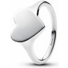 PANDORA stříbrný gravírovatelný prsten ve tvaru srdce 60 193988C00-60