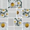 Obrus PVC 3581052, metráž, 20 m x 140 cm, margaréty s štvorlístkami, IMPOL TRADE