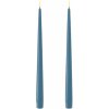 DeluxeHomeart Vysoké LED sviečky Shiny Dusty Blue – set 2 ks