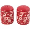 Clayre & Eef Soľnička a korenička Cosy Winter - Ø 5 * 7 cm - Clayre & Eef
