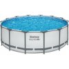 Bestway Steel Frame Steel Pro Max Frame GS O 427 x 122 cm guľatá svetlo šedá