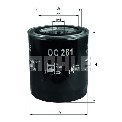 Olejový filter KNECHT OC 261