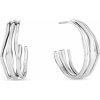 Calvin Klein Oceľové polkruhové náušnice CK Wavy 35000720