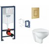 Grohe Rapid SL Set predstenovej inštalácie, klozetu, dosky SoftClose, tlačidla Skate Cosmopolitan a súpravy na vhadzovanie tabliet, kefovaný Cool Sunrise SANI11BB4153-GR