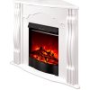 Classic - rohový elektrický krb Artflame bílý s vložkou Corsica