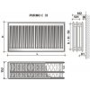 Purmo radiátor COMPACT C33 550x1800 bočné pripojenie-paneláková rozteč F063305518010300
