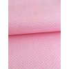 Bavlnená látka bledo ružová bodka 2 mm