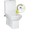 Creavit LARA kombi WC s integrovanou bidet sprškou,vrátane nádržky,odpad univer s ventilom LR3641-V