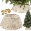 Prútený obal na stojan na vianočný stromček 70 cm, biely obal na stromček