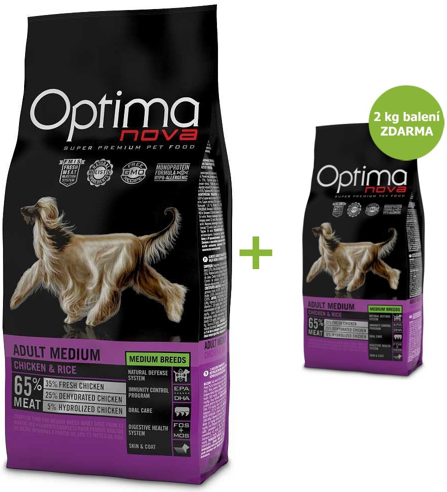 Optima Nova Dog Adult Medium 12 kg