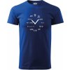 Matematické hodiny - Klasické pánske tričko vyššej gramáže - XL ( Kráľovská modrá )