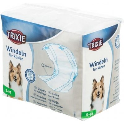 Trixie Diapers for male dogs S–M 30–46 cm 12 pcs
