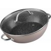 Hrniec MagicHome Coffee Brown Line, plytký, 26 cm, 2,8 lit., s pokrievkou, pekáč do rúry