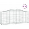 vidaXL Oblúkové gabionové koše 20 ks 200x50x80/100 cm pozink. železo