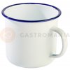 Smaltovaný hrnček na servírovanie občerstvenia, modrý 0,5 l | APS, Enamelware