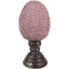 Clayre & Eef Veľkonočné dekorácie vajíčko z ružových kvetov na podstavci - Ø 13*28 cm - Clayre & Eef
