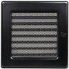 Ventilačná mriežka lakovaná Kratki obdĺžniková 17x17 cm čierna