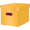 Leitz Žltý kartónový úložný box s vekom 32 x 36 x 31 cm