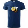 Parové tričko - Včela a kvetina - Klasické pánske tričko vyššej gramáže - 2XL ( Polnočná modrá )
