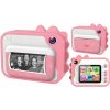 Atmosphera Digitální fotoaparát s okamžitým tiskem 20MP 1080p videokamera + MP3 tiskárna, tisk fotografií / P80 růžová
