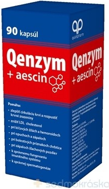 Qenzym + Aescin kapsúl komplexný enzymatický prípravok 90 ks