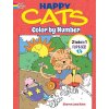 Happy Cats Coloring Book/Happy Cats Color by Number: 2 Books in 1/Flip and See! (Dahlen Noelle)