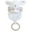 Plyšový zajačik s melódiou Lapin Doudou Music Box White Doudou et Compagnie v darčekovom balení biely 20 cm od 0 mes