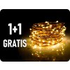 Forever Light Solárna LED medená reťaz 20m+2m, 200xLED, 600mAh, 8funkcií, IP44, teplá biela, 1+1 zadarmo! [RTV100387]