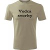 Kaki tričko Vodca svorky - vtipný darček pre šéfa M