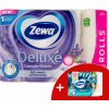 Zewa Deluxe Lavender Dreams 3-vrstvový toaletný papier 24 roliek + 1ks mokrý toaletný papier Zewa