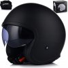 LS2 OF599 SPITFIRE II SOLID BLACK MATT MOTOCYKLOVÁ PRILBA JE OTVORENÁ XXL