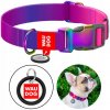 Waudog Luminus waterproof dog collar with QR kód