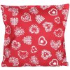 Forbyt Vianočný obal Bavlnené srdce na červenej 20437 40x40 cm