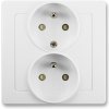 ABB, s.r.o. Swing L - 5512J-C02259 B1 - Zásuvka dvojnásobná, polozapustená - biela