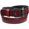 opasok s kovom Leather & Steel Fashion red