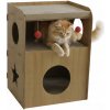 ŠKRABADLO PRE MAČKU KARTÓNOVÉ MDF PELIEŠOK DOMČEK VEĽKÁ BÚDA S HRAČKAMI